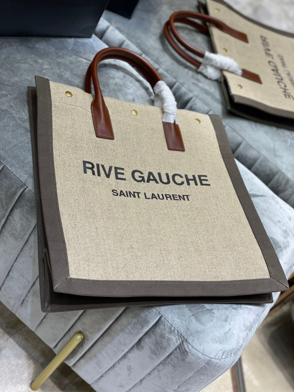 Y*L rive gauche n/s shopping bag in linen and cotton