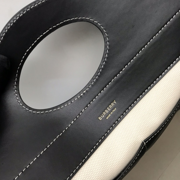 B**rry medium two-tone canvas and leather pocket tote