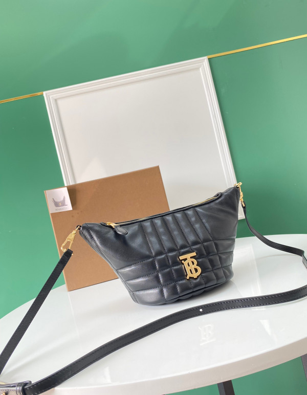 B**rry small quilted lambskin crescent lola bag
