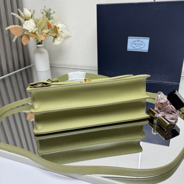 Pra*a soft sound medium leather shoulder bag